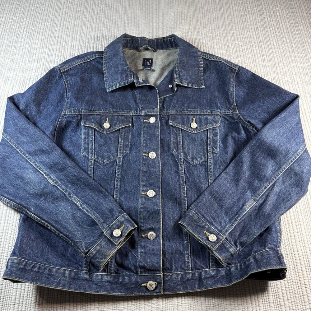 Gap Blue Jean Jacket Womens XL Y2K Alt Grunge Indie Sleaze Normcore Y2K Vintage